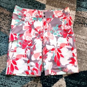 Shredly Biking Board Shorts MTB Bike Cycling Pockets Floral Sz 16 Outdoor